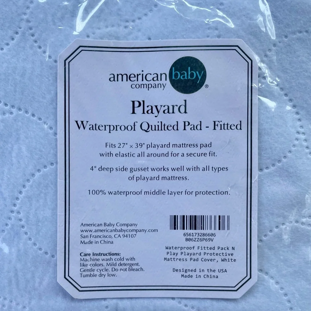 BRAND NEW-Fitted waterproof pack N play protective mattress pad cover
